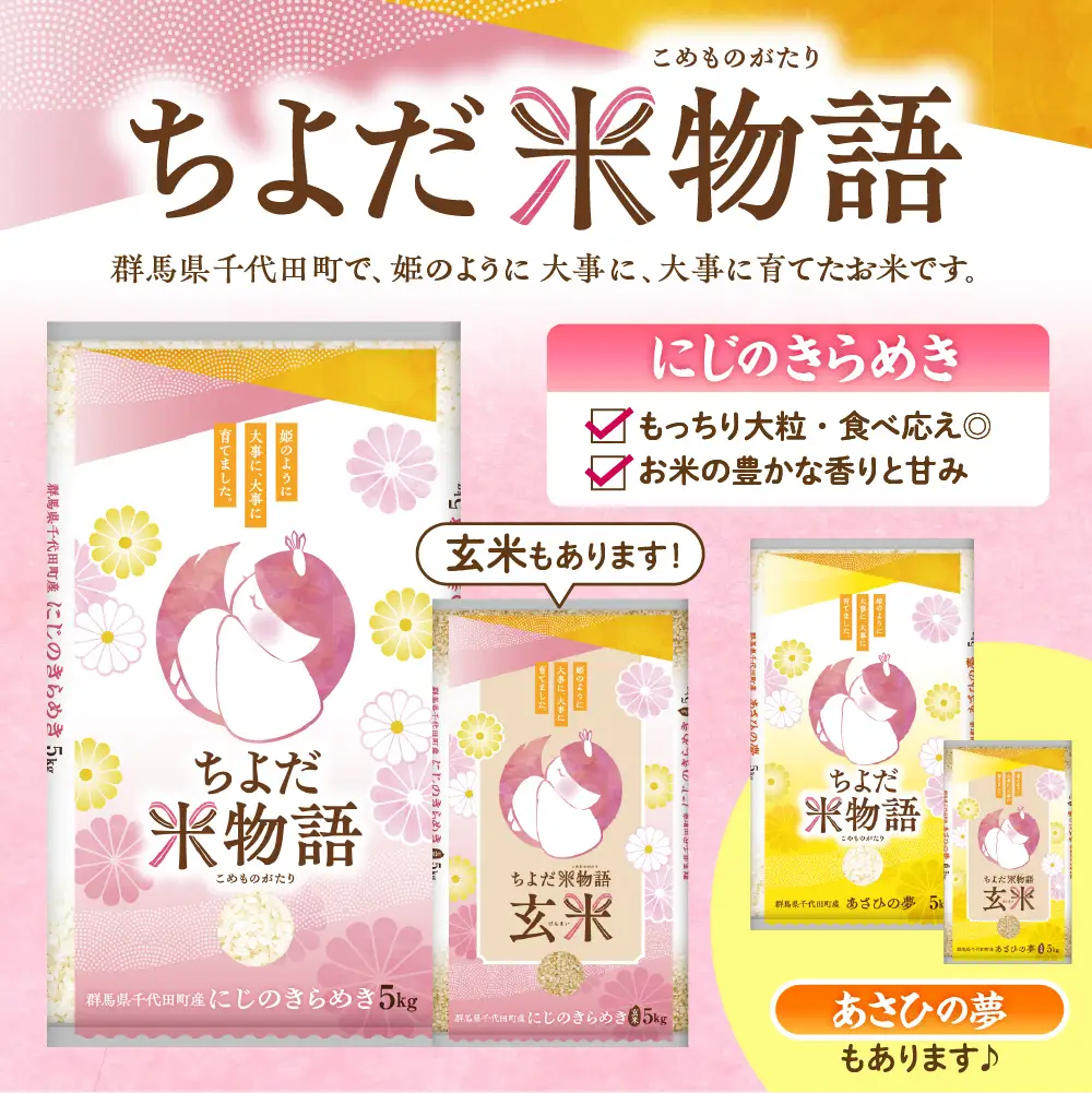 2026年11月発送 群馬県千代田町産 にじのきらめき 5kg×1袋 (精米)