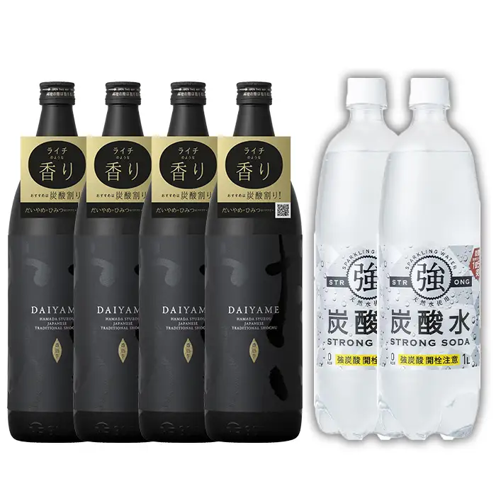 焼酎 だいやめ 900ml×4本 炭酸水1L×2 焼酎 【99-026-27】