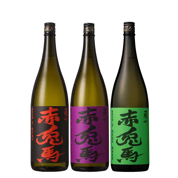 芋焼酎 「赤兎馬」 1800ml 「紫の赤兎馬」 1800ml  「赤兎馬抹茶使用」1800mI 各1本 一升瓶 3本セット25度 飲み比べ セット【99-003-64】