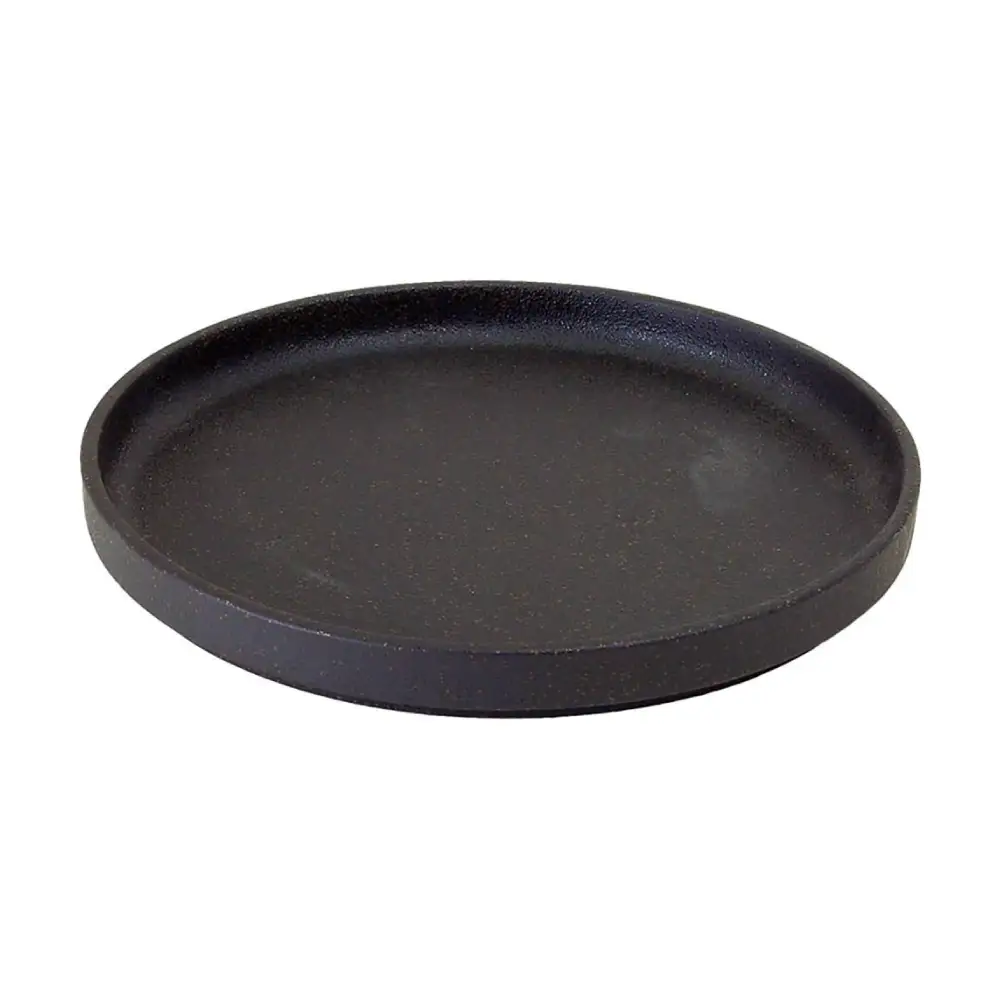 【瀬戸焼】切立丸プレート(19cm) いぶし黒 2枚セット【ヤマハツクリタ株式会社】 / 食器 和食器 丸皿 / 瀬戸市[BBDV026]