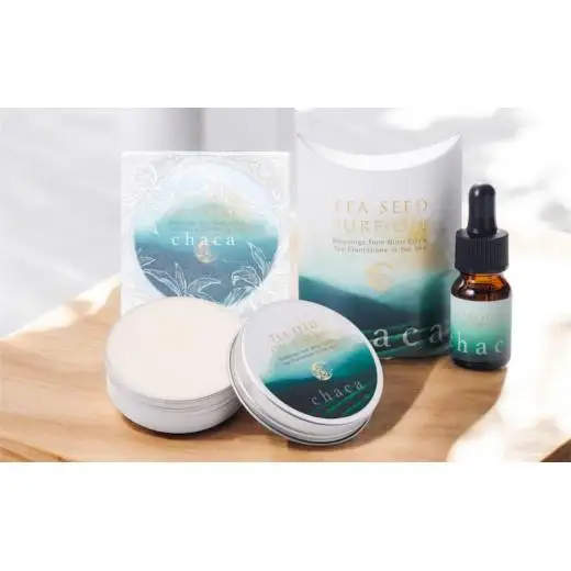 chaca セット 茶ノ実 オイルクリーム45g 1個 + ピュアオイル 10ml 1本