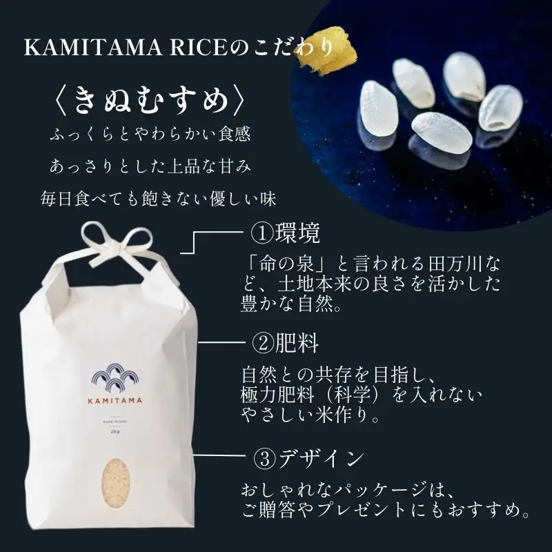 きぬむすめ 令和8年 5kg 米 コメ こめ 萩産 KAMITAMA
