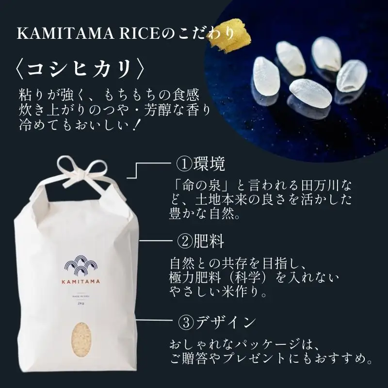 定期便 3か月 コシヒカリ 令和8年 5kg 米 コメ こめ 萩産 KAMITAMA｜HG0T0586