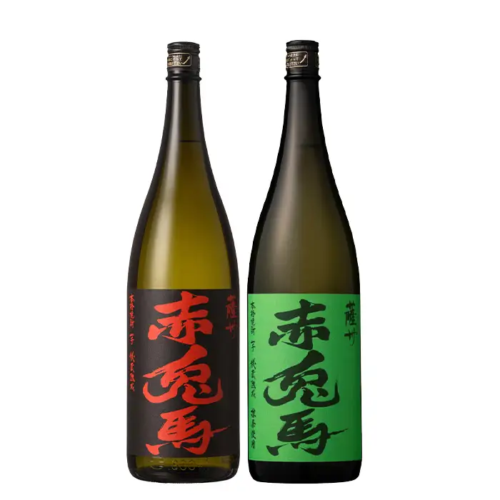 芋焼酎 赤兎馬・赤兎馬抹茶使用1.8L × 各1本 計2本 芋焼酎【99-003-61】