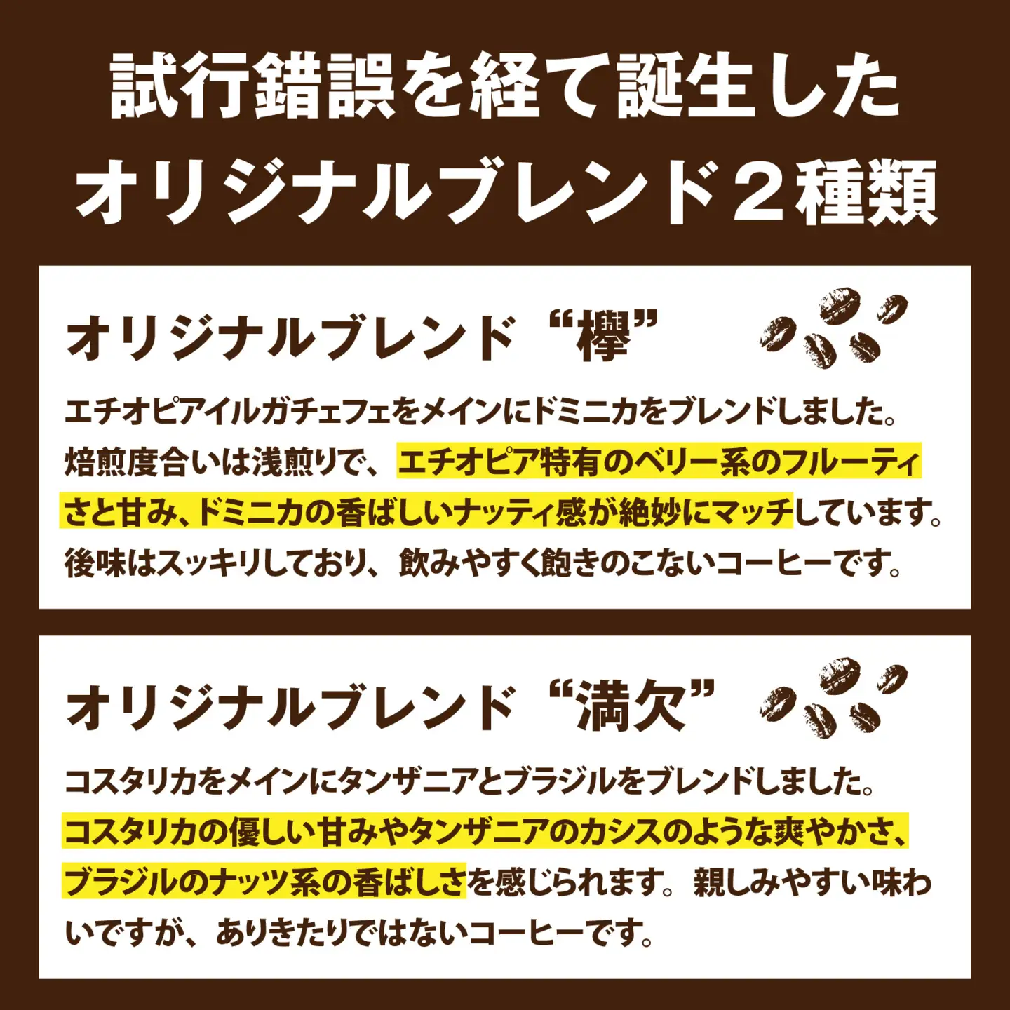 オリジナルブレンド飲み比べセット　400g（200g×2種）豆 粉 [A-185002] / コーヒー オリジナル ブレンド 飲み比べ エチオピア ドミニカ コスタリカ タンザニア ブラジル 珈琲豆 コーヒー豆 キャンプ アウトドア 自家焙煎 福井 焙煎 ロースト 珈琲