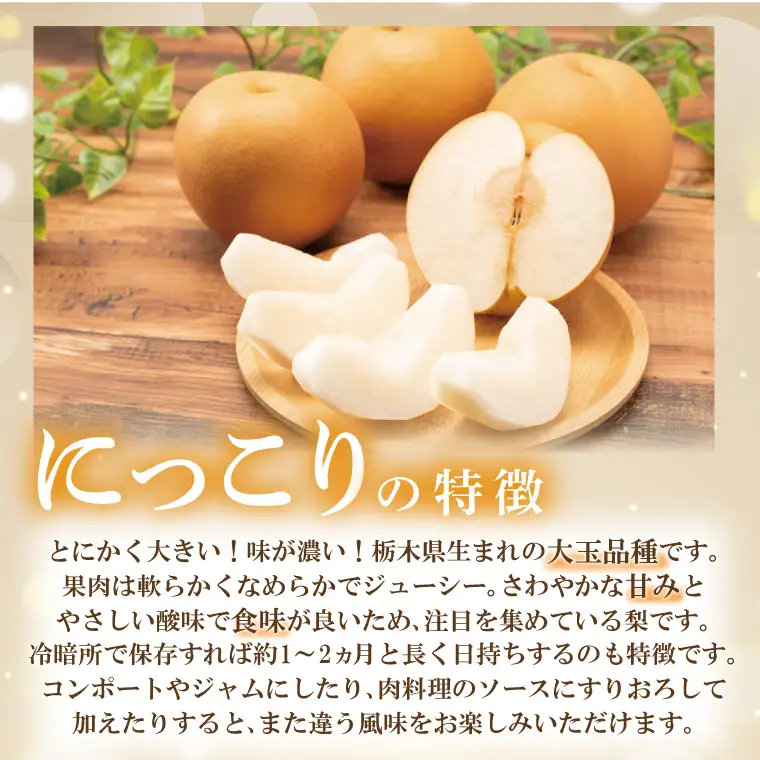【先行予約】あい farm の梨 にっこり 5kg (4～9玉)(DQ004)