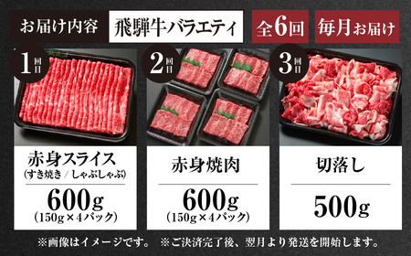 《定期便》全6回 飛騨牛 バラエティ 飛騨高山ミート 飛騨牛 [MZ105]