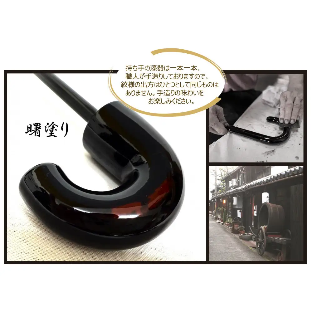 ［ふるさと納税］anon 日傘 曙塗り ライトグレー 紀州漆器アンブレラ 晴雨兼用傘 UVカット率100％ 折りたたみ傘 男女兼用デザイン