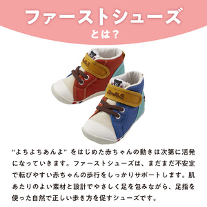 ダブルB　ファーストベビーシューズ（マルチカラー13.0cm）_ミキハウス ダブルB ファーストシューズ マルチカラー サイズ 13.0cm BOX 付 2E 設計 オックス 素材 正しい歩行 サポート 履きやすい 靴 シューズ スニーカー ベビー キッズ 子供 ベビー用品 赤ちゃん 福岡県 久留米市 送料無料 〔Sx024-2〕
