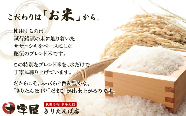 手づくりだまこもち鍋　2人前（15個入り）105P1525【十字屋きりたんぽ店】
