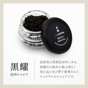 キャビア 黒耀 信州 黒曜石スプーン付 化粧箱入り キャビア【15g】【冷凍】
