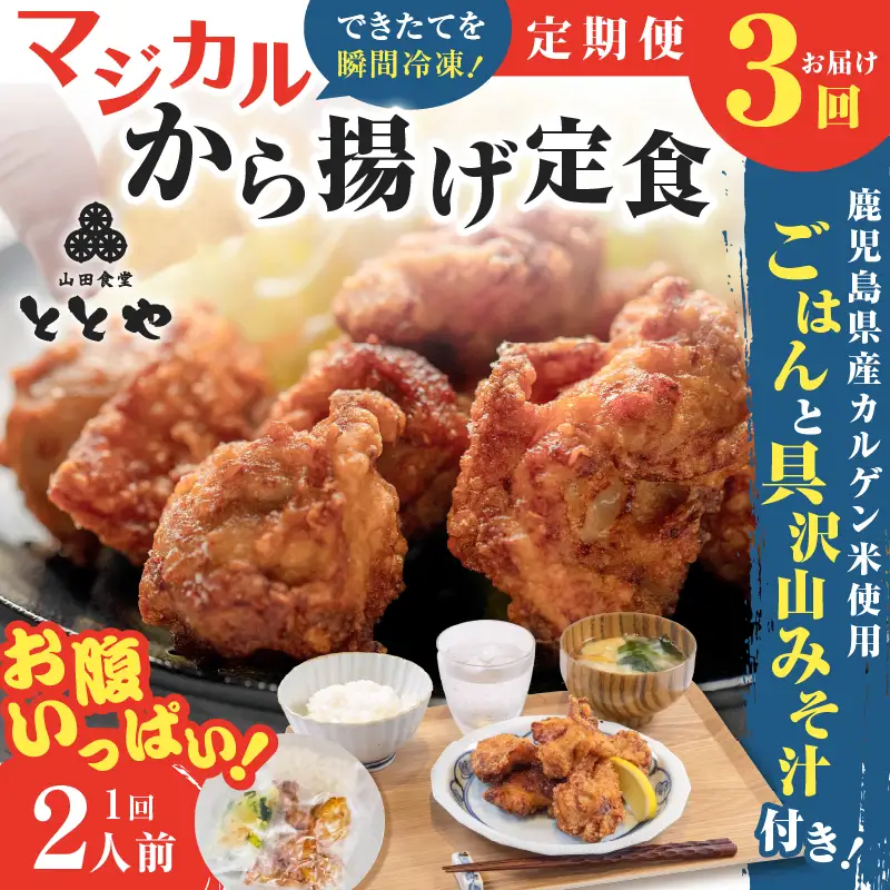 【 全3回定期便 】マジカル 冷凍 から揚げ 定食 K258-T02_a 惣菜 総菜