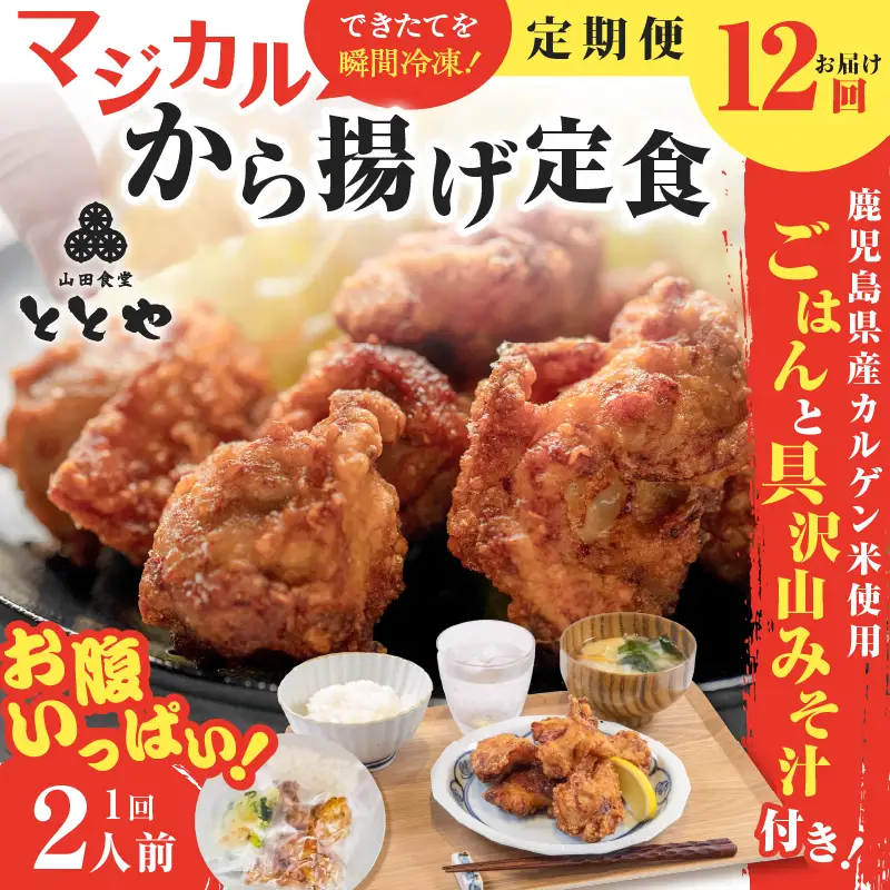 【 全12回定期便 】マジカル 冷凍 から揚げ 定食 K258-T02_c 惣菜 総菜