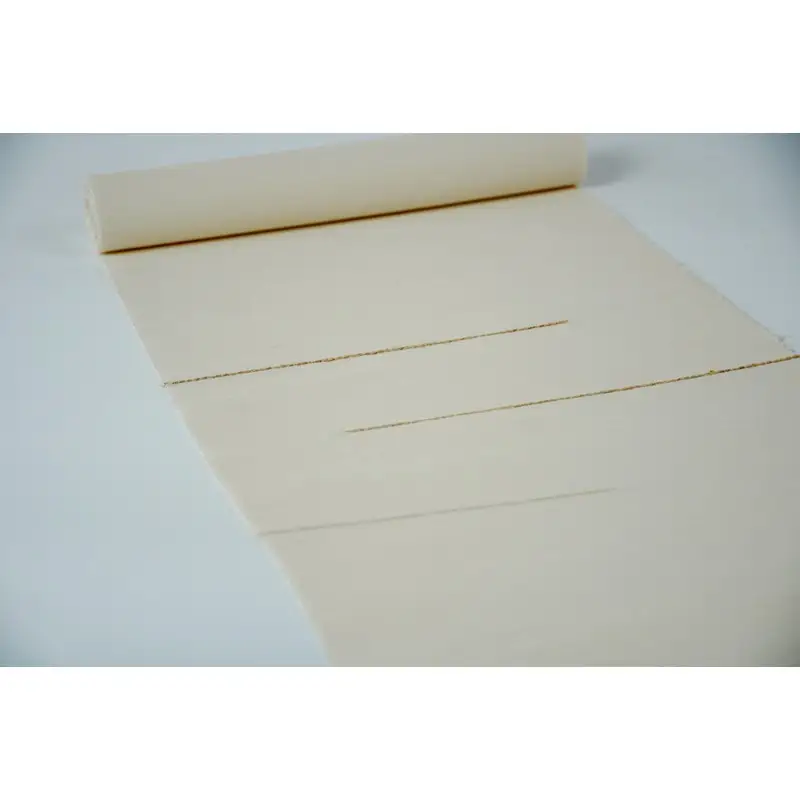 ＜丹後の藤布　遊絲舎＞八寸名古屋帯　「藤八本」（白）選べるお仕立て