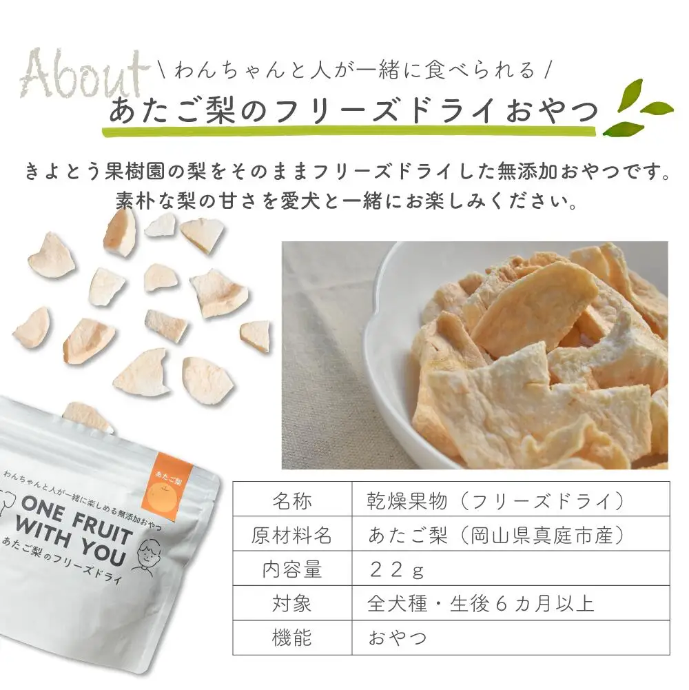 あたご梨のフリーズドライおやつ(22g×2袋) (岡山県産) 【KF-F001-01】