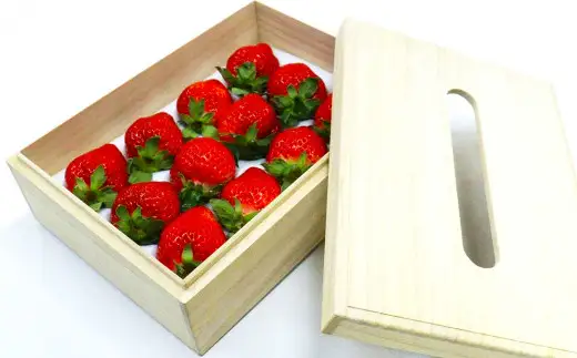 ティッシュボックス用 特別仕様の桐箱入り プレミアム あまおう 約400g×1パック【ギフト・お祝い・贈答用】【2027年2月上旬～4月上旬発送予定】