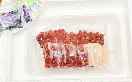＜ R8年熊本地震復興支援 ＞スライス馬刺しセット（上赤身90g、たてがみ10g）合計100g 上赤身 たてがみ お肉 肉 馬肉 馬刺し 馬刺 熊本県 上天草市