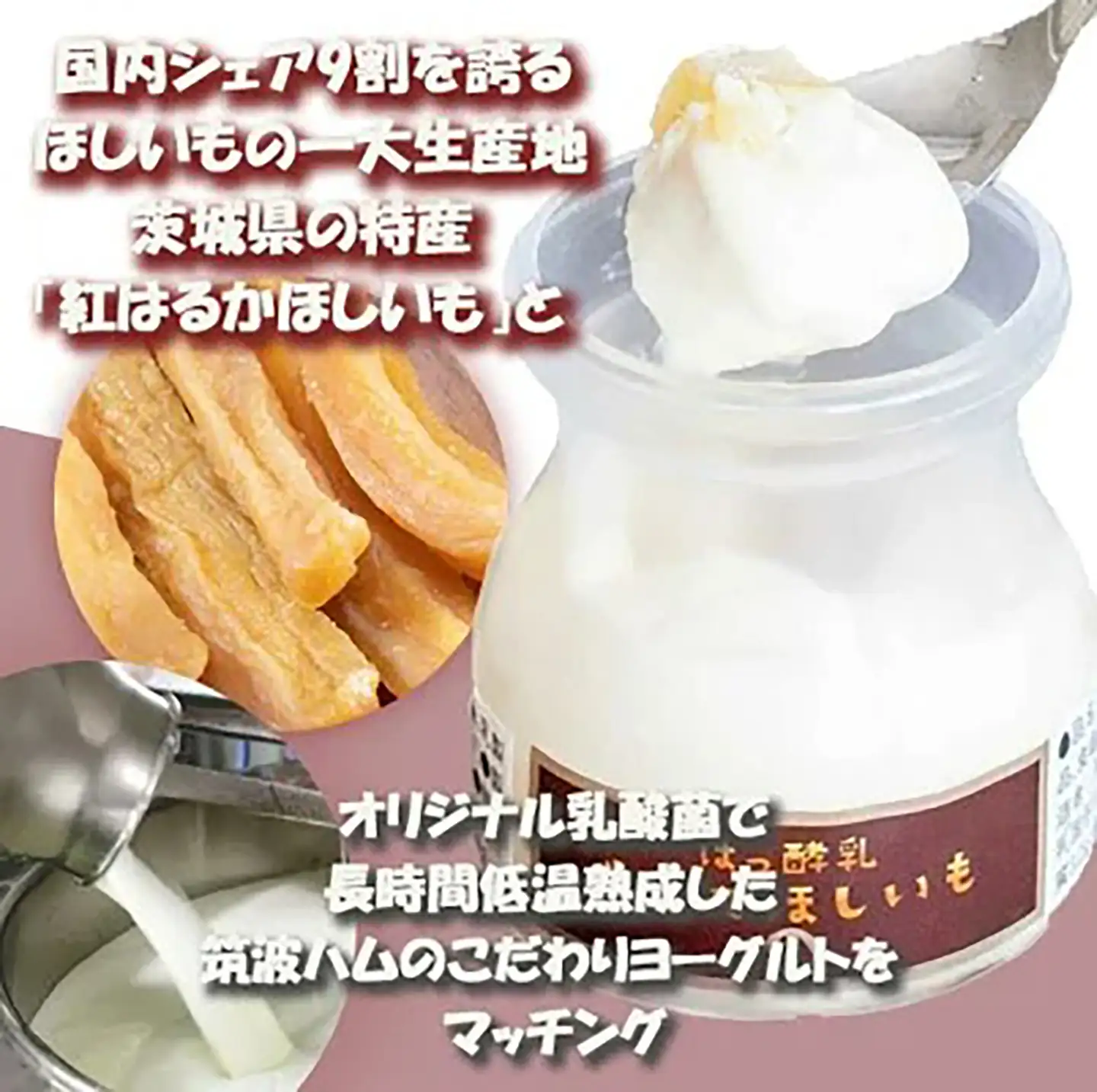ヨーグルト 筑波ハム まるでほしいも 3個 ヨーグルト
