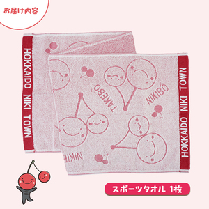 【ニキボー】スポーツタオル【 仁木町 ご当地 ゆるキャラ タオル 雑貨 小物 日用品 】[仁木町観光協会]