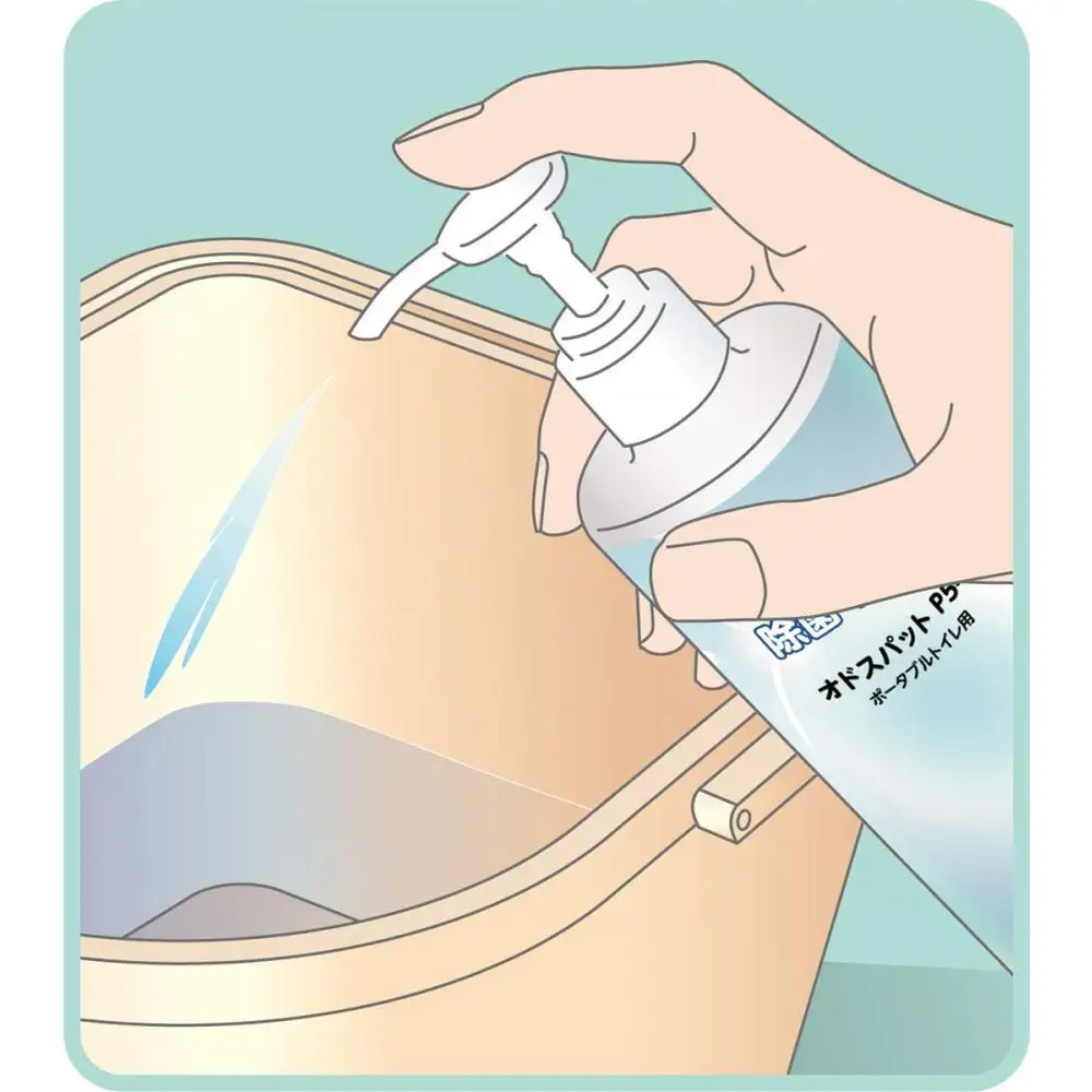 ポータブルトイレ 除菌消臭剤 オドスパットP5-L 2本(400回分)