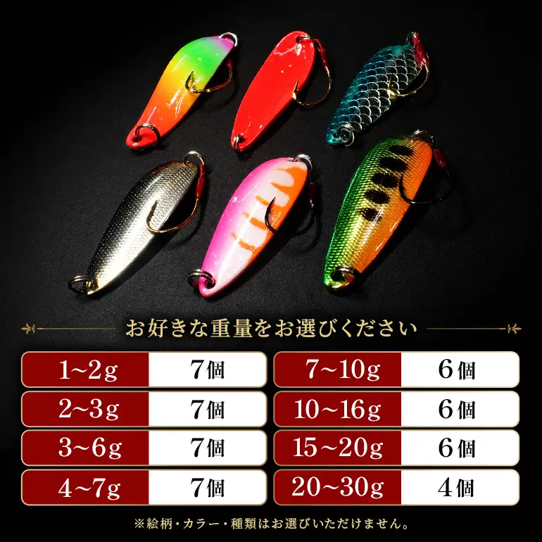 忠さんのスプーン アートフィッシング オリジナルセットB 釣り 釣り用品 常見忠 対象:Bite、MeshBite、DCBite、NorthernBite、ShellBite、RiverDolphin (2)2～3g：7個