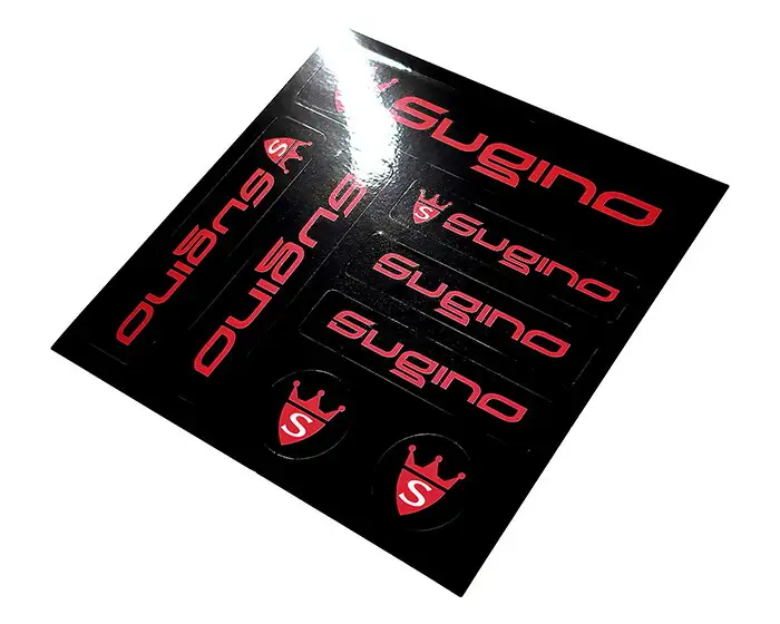 Sugino Sticker Sheet Black ステッカー ブラック 自転車パーツ スギノエンジニアリング 12-095