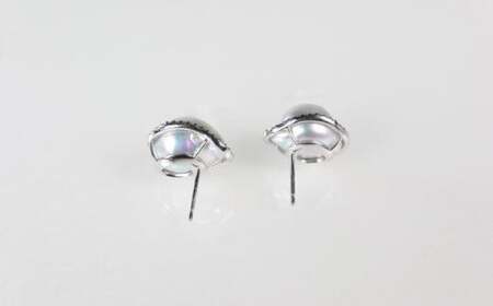真珠 ピアス 9mm ~ 9.5mm アコヤ真珠 ジュエリー K18 WG / パールパールパールパールパール