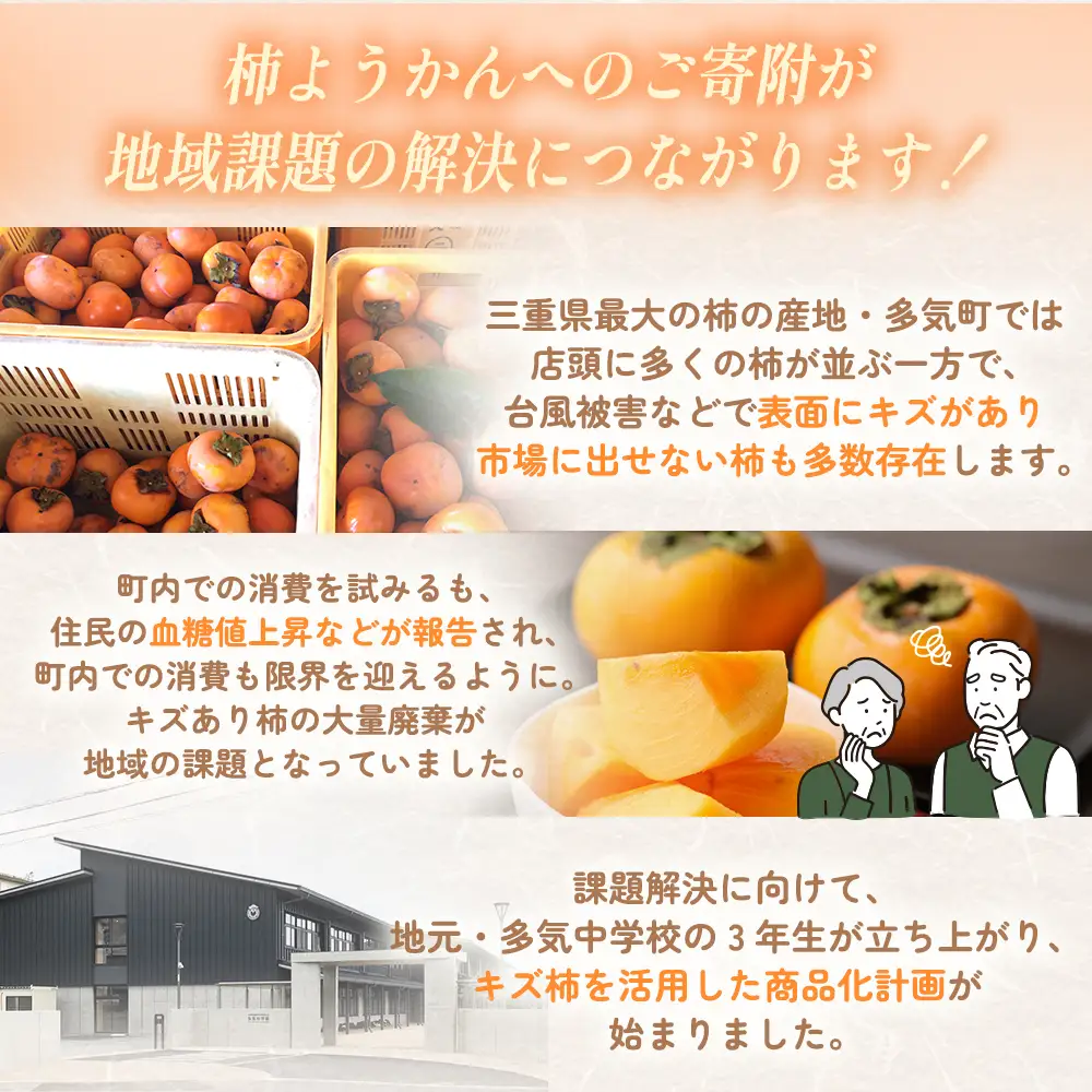 キズ柿をつかった柿ようかん 5個入り gf-19