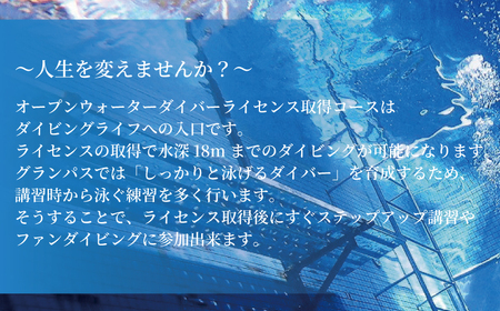 ダイビング ライセンス 取得 1名 【ダイビング】 資格 首都圏 関東 神奈川
