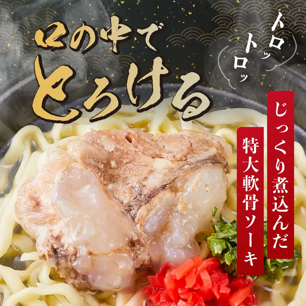 【ふるさと納税】沖縄そば といえば浜屋そば！トロトロソーキの1食セット【お試し】 ｜ そば ソーキ