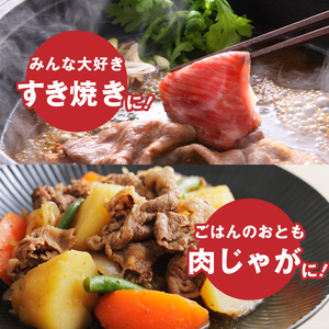 宮崎県産黒毛和牛肩ロースすき焼き用切落し1kgセット K65_0002