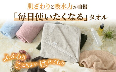吸水力と肌触りが自慢のデイリーユース ロングタオル 6枚セット（2色選べるカラフルタオル） ｜ タオル
