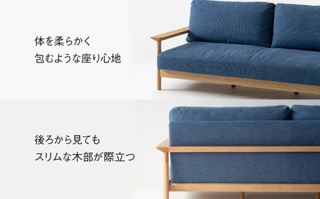 《飛騨市ふるさと納税限定》3人掛けソファ 飛騨産業 HIDA KURINOKI 飛騨市産材仕様
