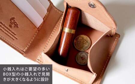 二つ折り財布 （小銭入れつき） 王道 定番 2つ折り財布 革財布 財布 ヌメ革 牛革 革 レザー 革製品