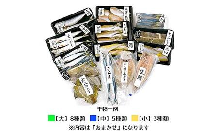 おまかせ干物セット（小）【大和水産】三陸山田 山田町 魚 魚介 干物 おかず 夕飯 詰合せ カワハギ アジ メアジ チダイ サバ イワシ サンマ タラ カレイ ムツ YD-831