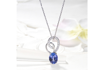ペンダント ネックレス PT900 プラチナ 0.18ct ダイヤモンド タンザナイト 大粒 オーバル 誕生石 華やか ハート 大ぶり ダイヤ ジュエリー 【f274-ta-pt】