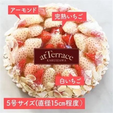 【27年発送】【冷蔵】軽井沢農園パティスリーから自慢の紅白いちごタルト　5号サイズ【配送不可地域：離島・北海道・沖縄県】【1615745】