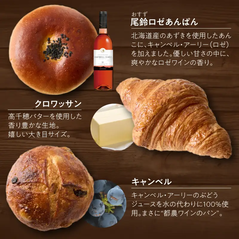 TSUNOWINE＆BAKERY パン9種セット（合計10個） パン 菓子パン トースト 国産_T053-0015