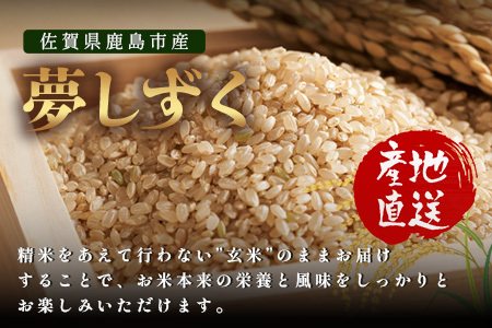 【鹿島市産】＼生産者直送／ 夢しずく 玄米5kg 佐賀県 鹿島市 C-150