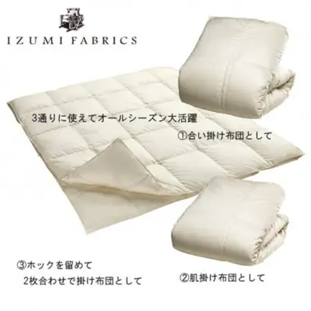 【ダブルサイズ】2枚合せ羽毛布団　ポーランド産ホワイトダックダウン93%　CILゴールドラベル【1406062】