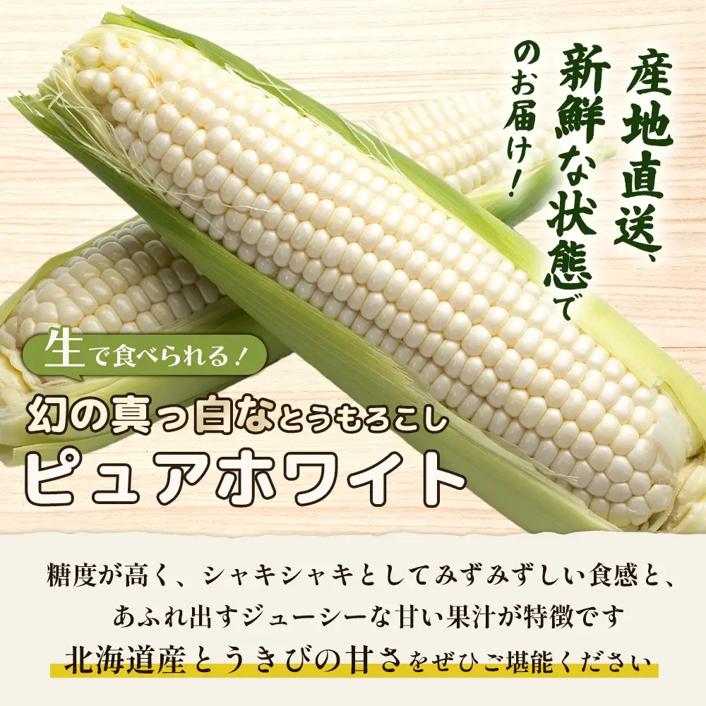【2026年度発送分】上原農場直送　有機栽培とうもろこし (ピュアホワイト) 約5kg 約10本前後【6601601】