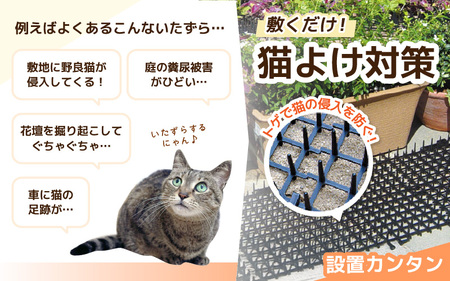 daim ここダメシート 100枚入り タテ・ヨコ連結可能 (園芸用猫よけシート) 【家庭菜園 園芸 ガーデニング ガーデニンググッズ 園芸用品 猫対策 猫よけ 猫除けシート 花壇 猫 フン対策 】 [D-18406]