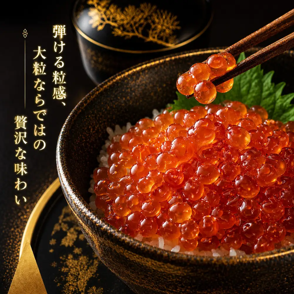 いくら醤油漬け 500g(250g×2P) 北海道 小分け  いくら 化粧箱入