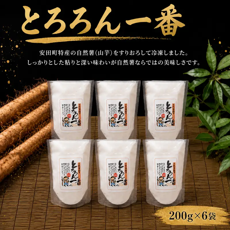 自然薯とろろん1番 6袋 とろろ 冷凍 小分け 自然薯 JN-02