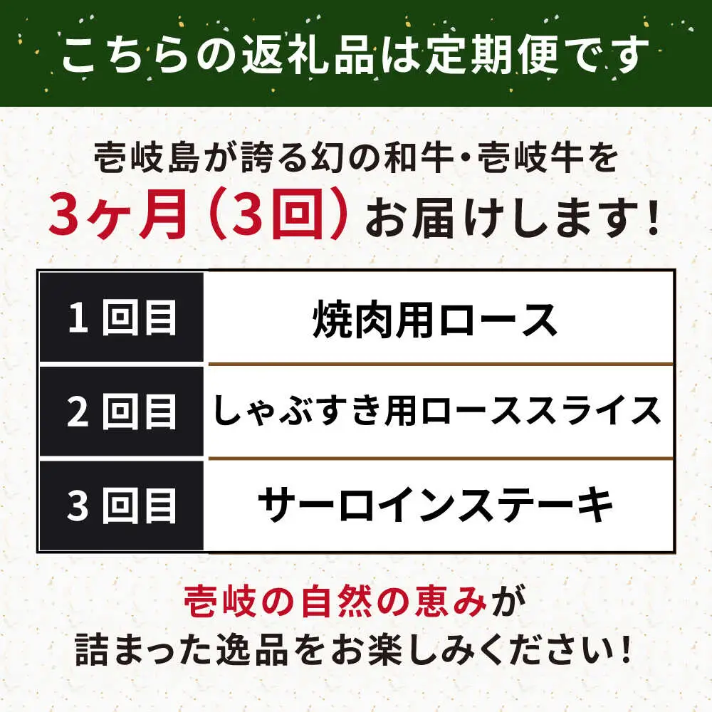 【全3回定期便】壱岐牛定期便（壱岐牛ステーキ、しゃぶすき、焼き肉セット）2人前《壱岐市》【壱岐市農業協同組合】壱岐牛 すき焼き ステーキ しゃぶしゃぶ 焼肉 [JBO165]