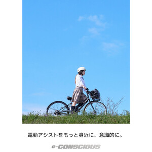 【サイモト自転車 】イ－コンシャス　シティ  電動アシスト自転車 27型 6段変速 (G461)【完全組立】【マットブラック】