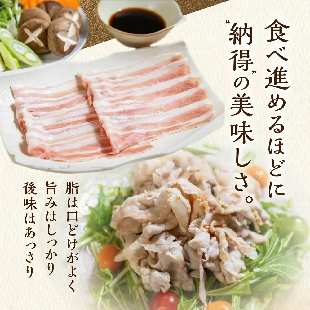 【2027年1月発送】飛騨納豆喰豚ロース（400g）ばら（350g）しゃぶしゃぶセット 計750g【11-5(1)】