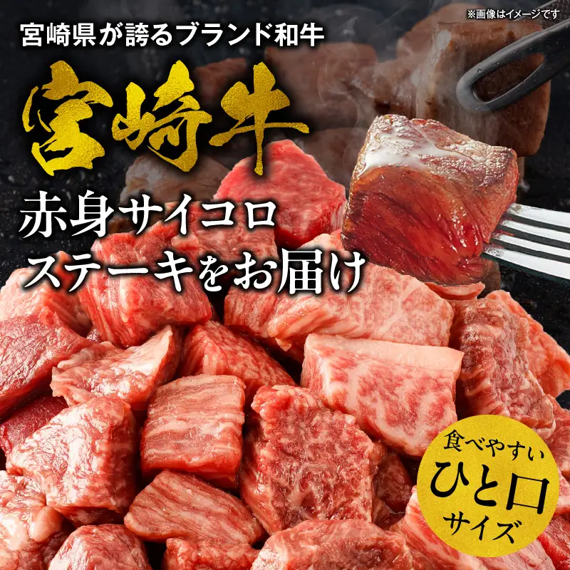 牛肉 赤身 牛肉[宮崎牛 サイコロステーキ 1kg]