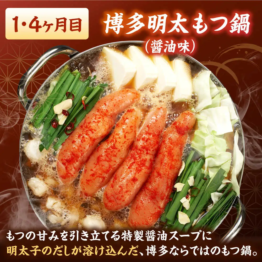 【全6回定期便】【ご家庭用】 もつ鍋3種定期便（明太・味噌・醤油）3人前 桂川町/株式会社 海千 [ADAR037] もつ鍋 鍋セット 定期便