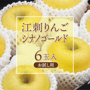お試し用 江刺りんご 「シナノゴールド」 約1.6kg(6玉) [AQ094]